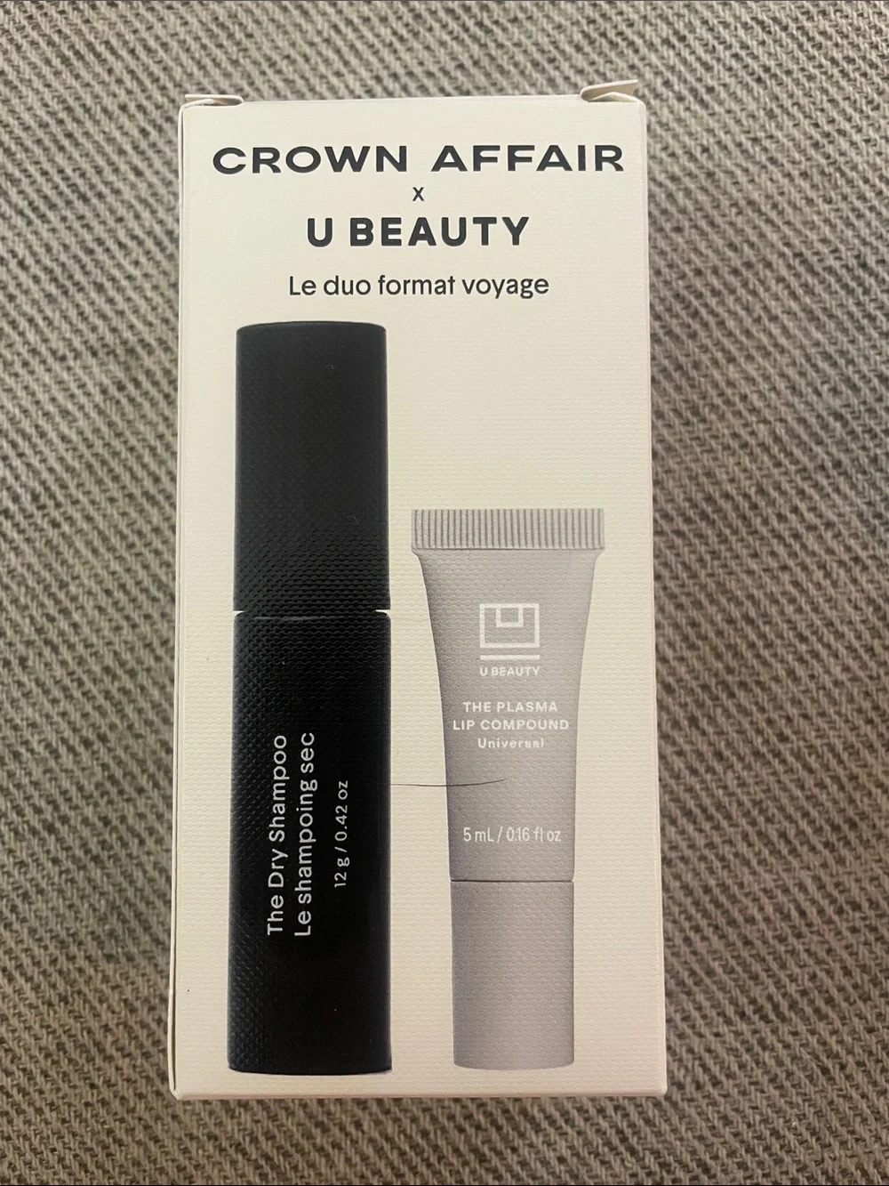 Crown Affair x U Beauty Duo – Black Dry Shampoo & Neutral Lip Compound NWT